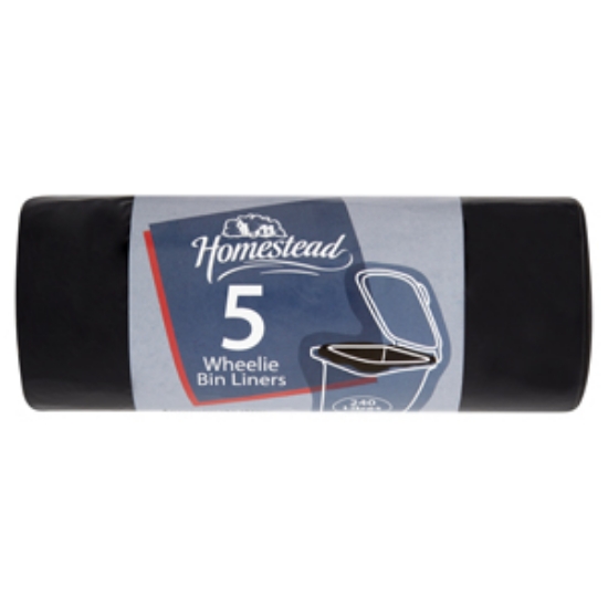Picture of Homestead Wheelie Bin Liners 5s x10
